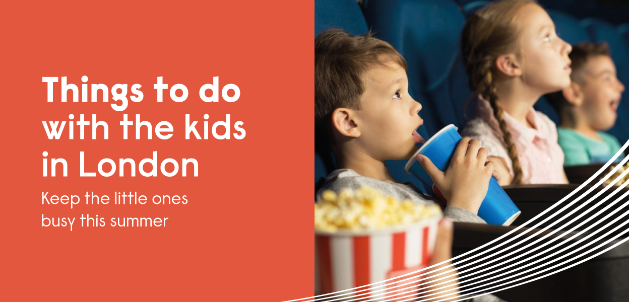 Kids in a cinema eating popcorn