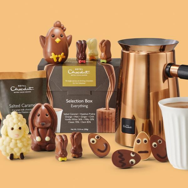 Selection of chocolate products