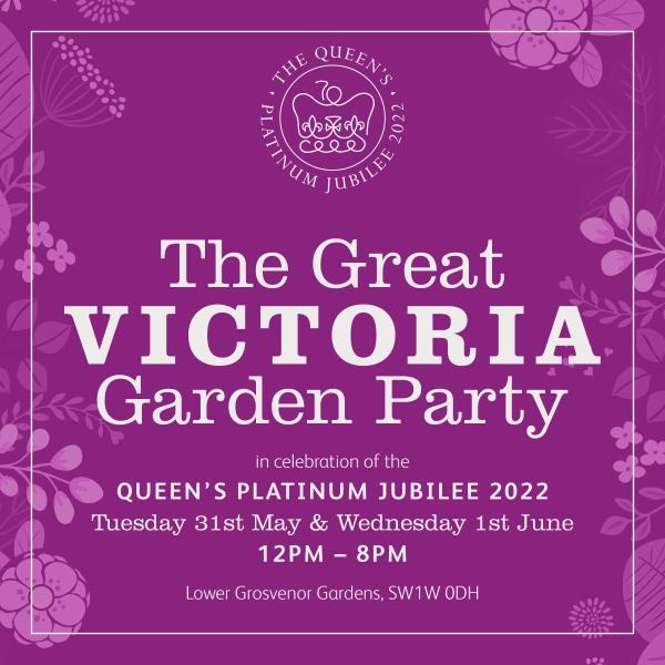 Garden party graphic purple